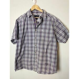 ARIAT Pro Series XL Plaid Shirt Collared Short Sleeve Performance Shirt Outdoor